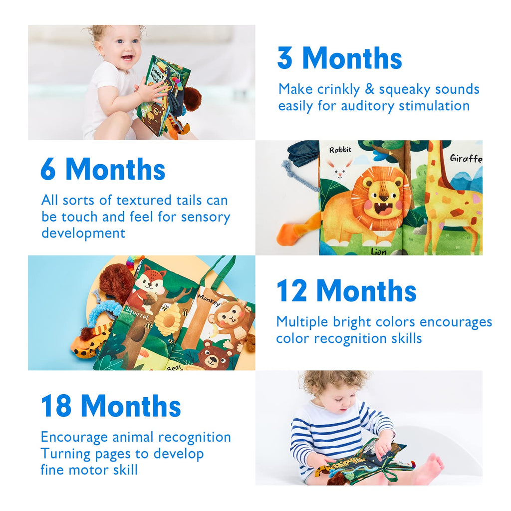 High Contrast Baby Books for Tummy Time & Sensory Play
